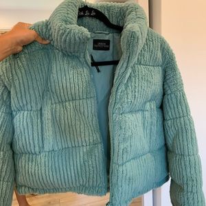 Urban Outfitters Corduroy Puffer Coat